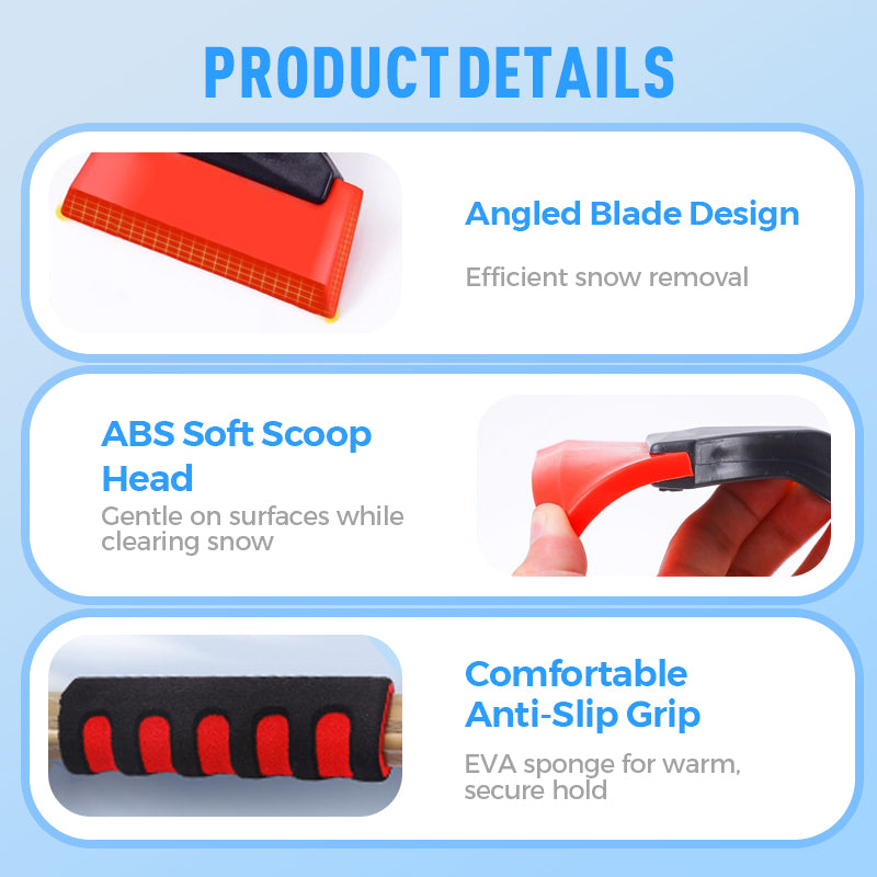 Double ice scraper and snow brush for cars | Winter car accessory for complete snow removal