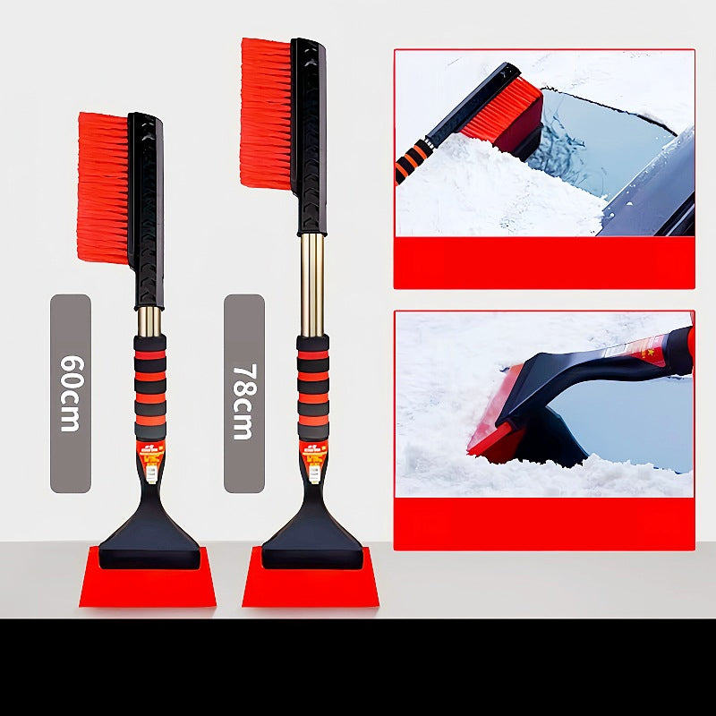Double ice scraper and snow brush for cars | Winter car accessory for complete snow removal