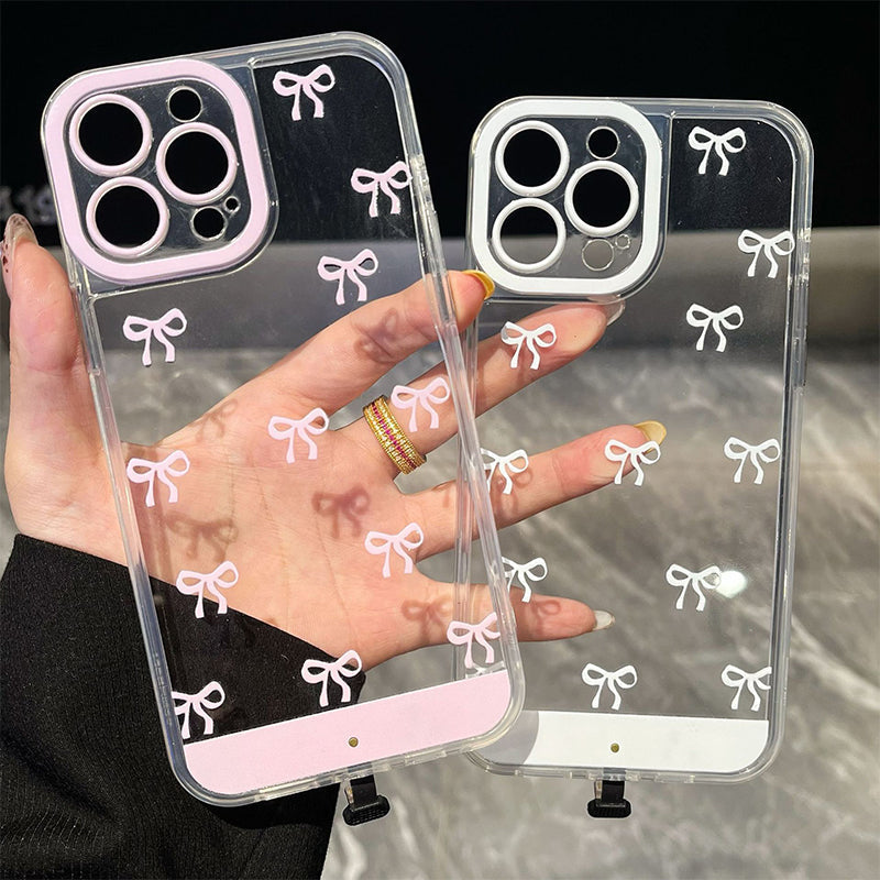 Coque de téléphone LED best-seller : notifications d'appel lumineuses, antichoc, design nœud papillon, découpes précises, TPU souple, pour iPhone