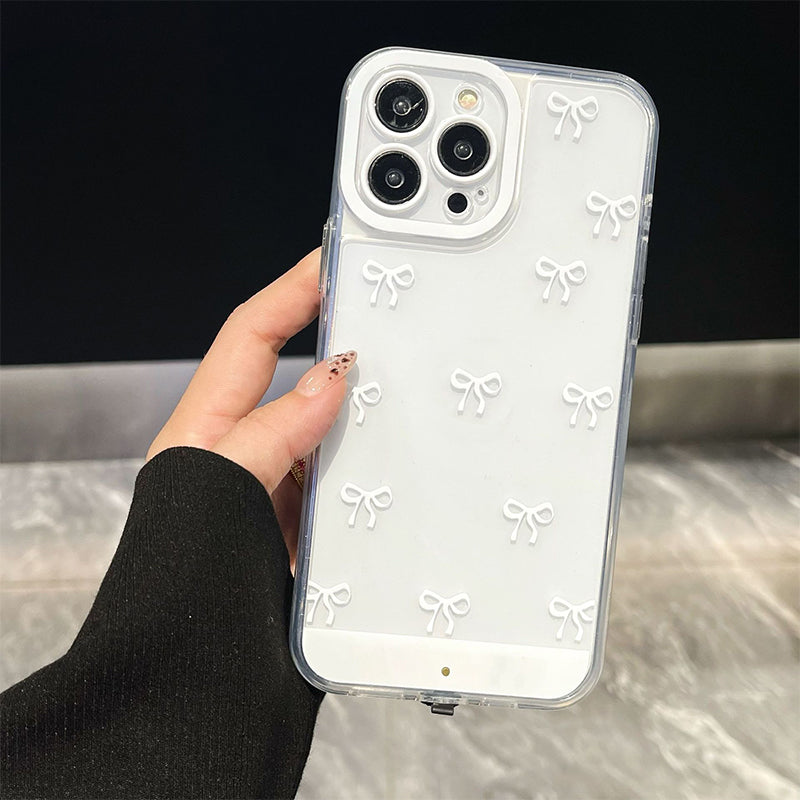 Coque de téléphone LED best-seller : notifications d'appel lumineuses, antichoc, design nœud papillon, découpes précises, TPU souple, pour iPhone