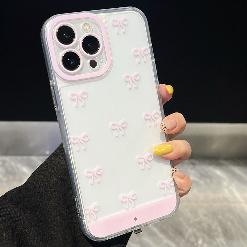 Coque de téléphone LED best-seller : notifications d'appel lumineuses, antichoc, design nœud papillon, découpes précises, TPU souple, pour iPhone