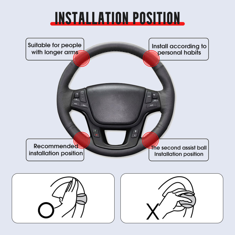 ACHETEZ-EN 2, OBTENEZ-EN 3 : Pommeau de volant ergonomique – Design à texture antidérapante pour une meilleure prise en toutes circonstances