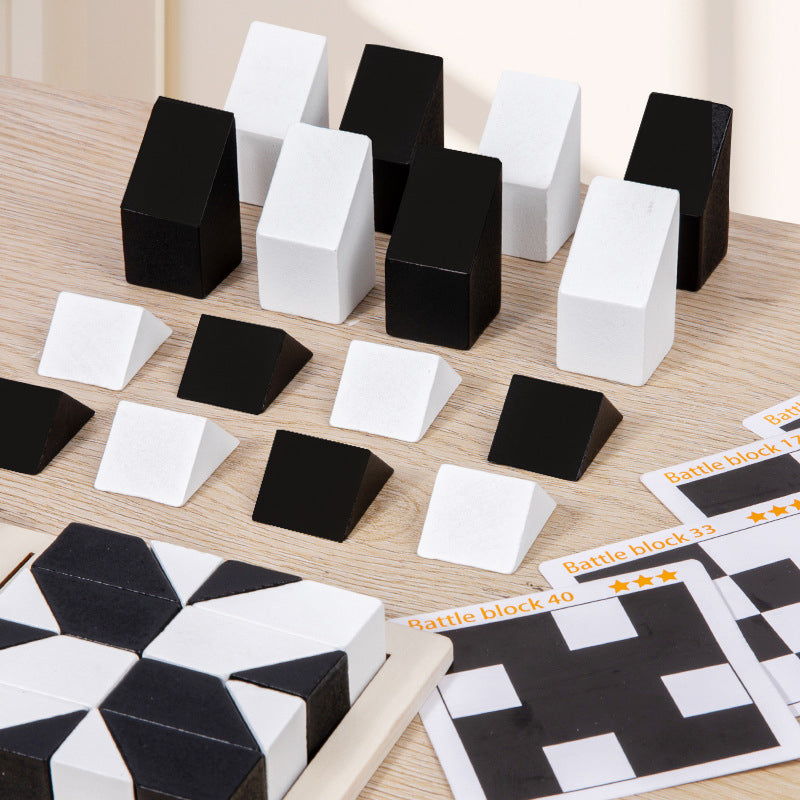 Blocs de construction cachés - Jouets pour développer la capacité d'imagination spatiale des enfants - Jeu de société interactif parent-enfant