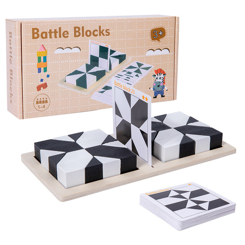 Blocs de construction cachés - Jouets pour développer la capacité d'imagination spatiale des enfants - Jeu de société interactif parent-enfant