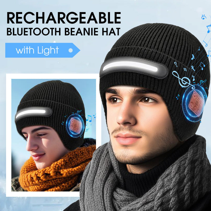 Rechargeable Bluetooth Beanie with Integrated Light