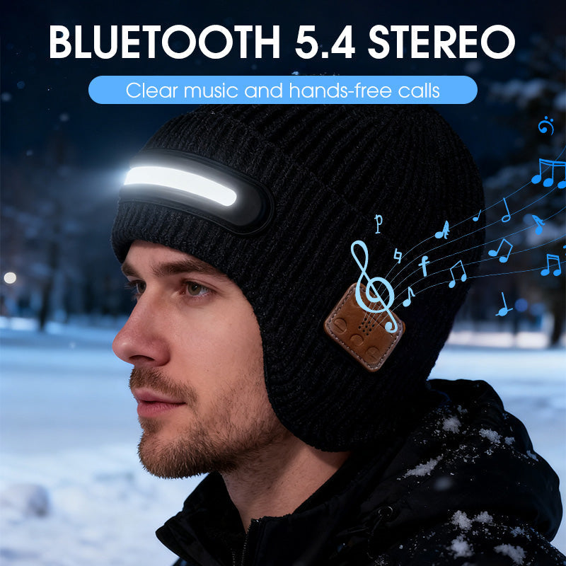 Christmas Rechargeable Bluetooth Beanie with Built-in Light
