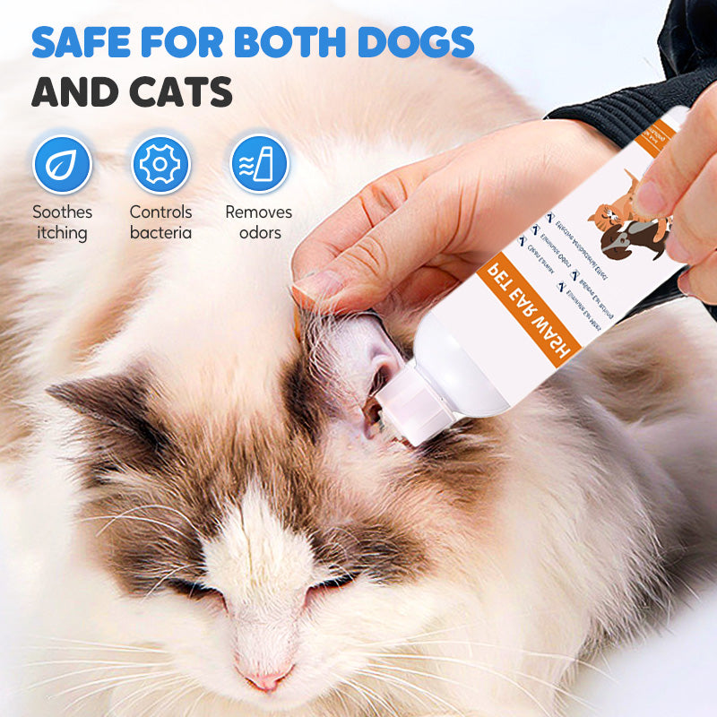 ACHETEZ-EN 2, OBTENEZ-EN 1 GRATUITEMENT Nettoyant pour oreilles pour animaux - Formule douce à l'aloe vera apaisant pour chiens et chats, prévient les infections et les odeurs