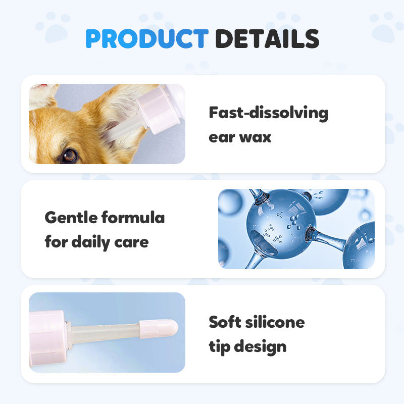 ACHETEZ-EN 2, OBTENEZ-EN 1 GRATUITEMENT Nettoyant pour oreilles pour animaux - Formule douce à l'aloe vera apaisant pour chiens et chats, prévient les infections et les odeurs