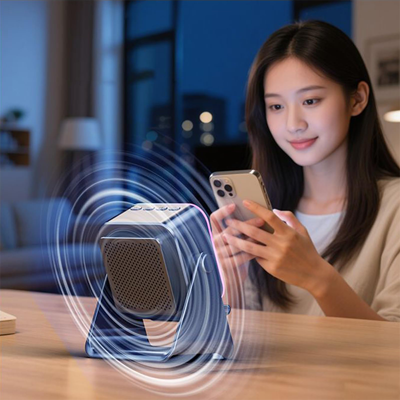 Haut-parleur Bluetooth à induction sans fil 5-en-1 avec support de téléphone réglable