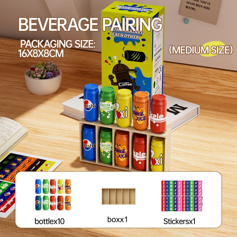 Children's toys sorted by bottle colour