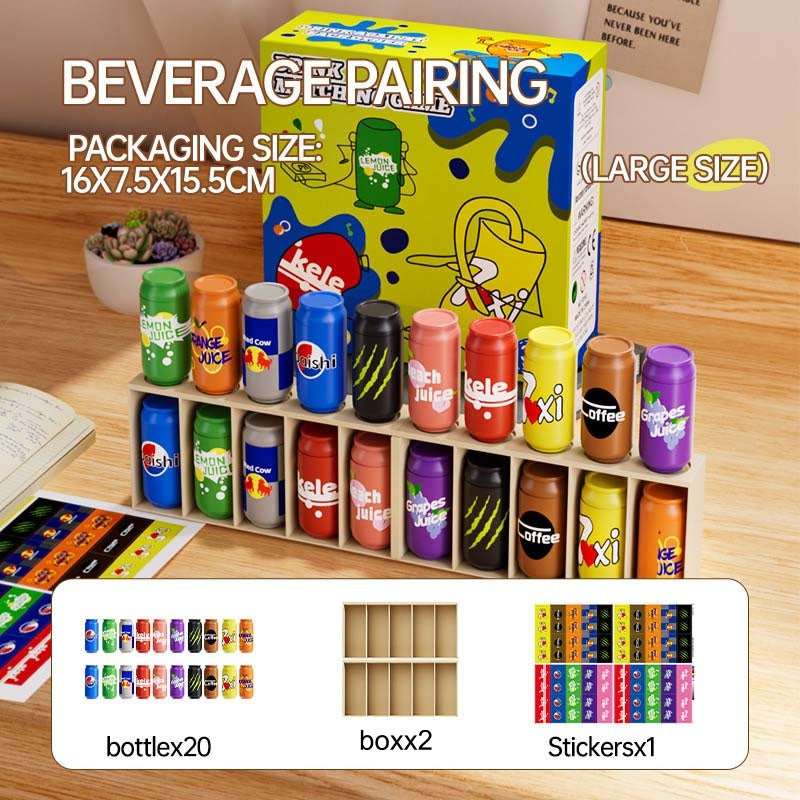 Children's toys sorted by bottle colour