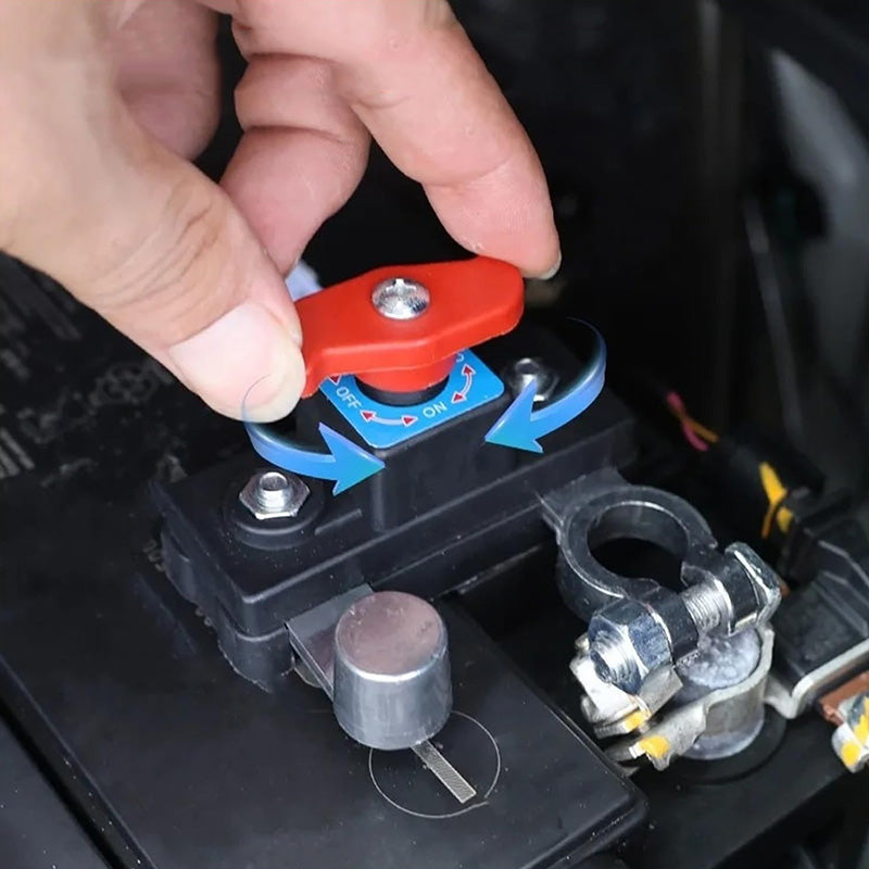 INTERRUPTEUR de Déconnexion Batterie Voiture - Compatible 12V-24V, Coque Ignifuge, Urgence et Maintenance
