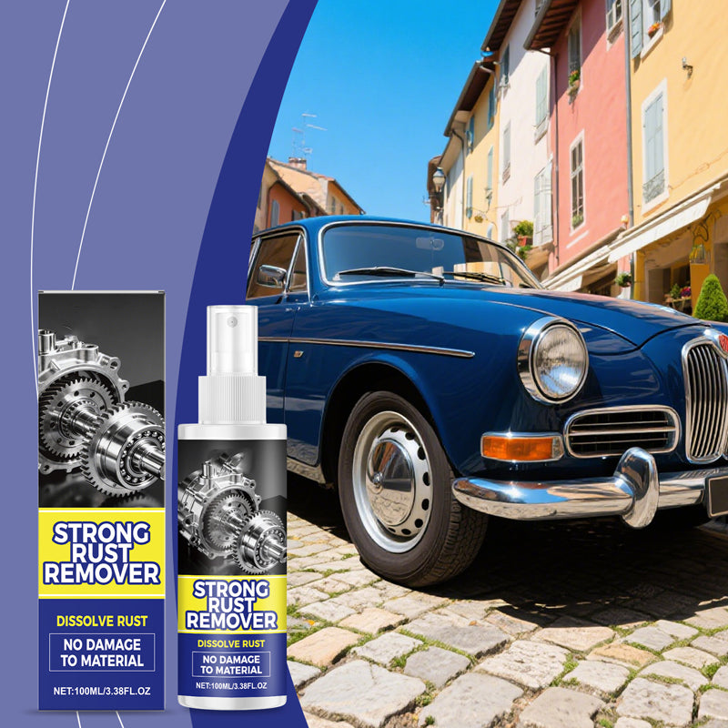 Spray antirouille puissant tout-en-un pour voitures. Efficace sur les pare-chocs, les échappements et les garnitures, il élimine la rouille sans effort en quelques minutes.