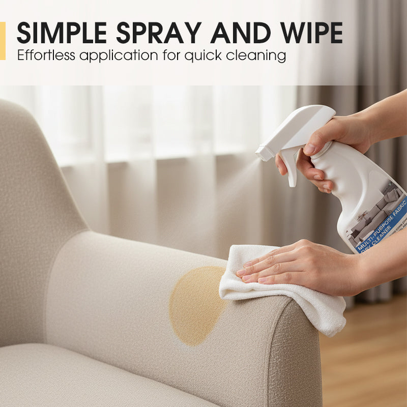 Multi-purpose fabric cleaning spray