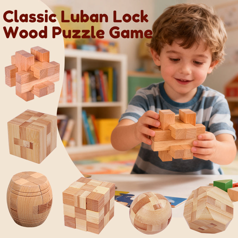 Classic Wooden Luban Lock Puzzle