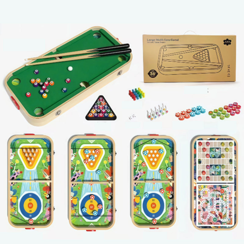 Jeu de société en bois 6 en 1 pour enfants