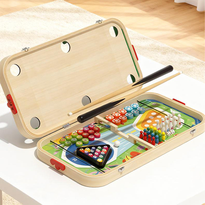Jeu de société en bois 6 en 1 pour enfants