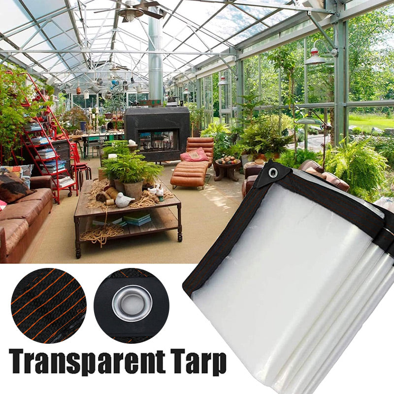 Bâche Isolante Transparente en PE Haute Densité 90% de Transparence et Résistance aux UV pour Serre, Abri et Protection Extérieure