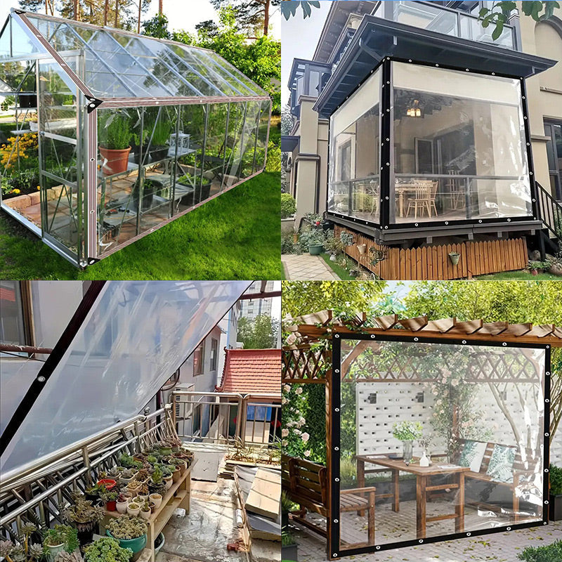 Bâche Isolante Transparente en PE Haute Densité 90% de Transparence et Résistance aux UV pour Serre, Abri et Protection Extérieure