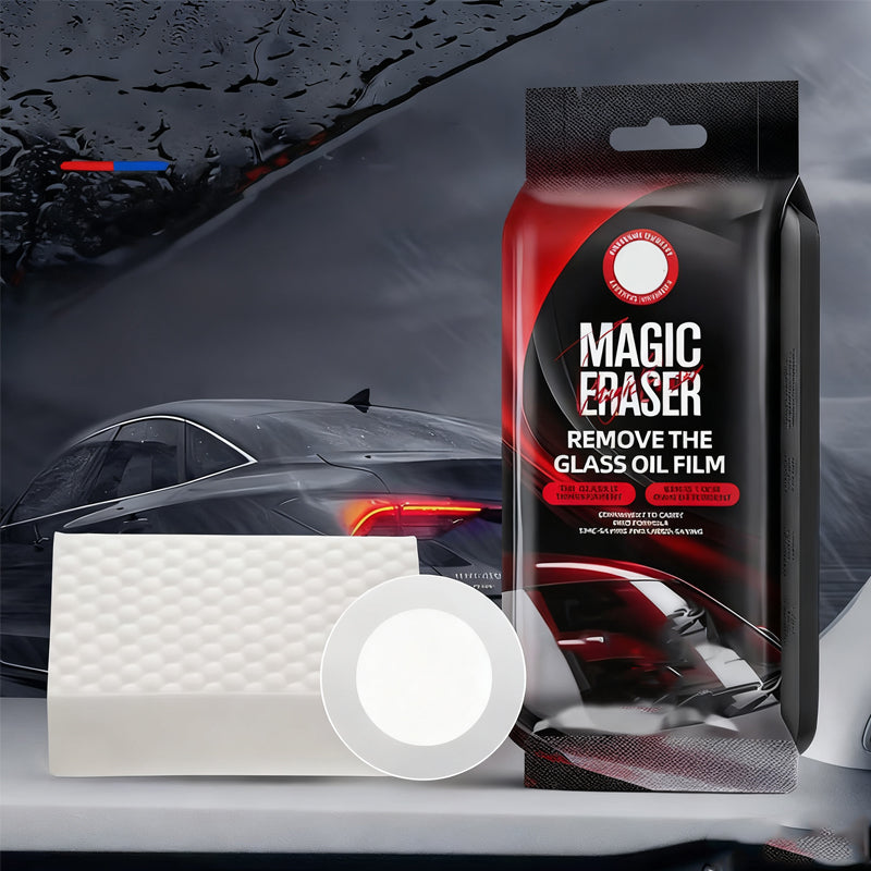 Ponge Magique pour Vitres de Voiture élimine en un seul geste films d'huile et traces d'eau Meilleure visibilité la nuit, formule douce pH 7