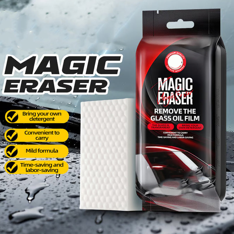 Ponge Magique pour Vitres de Voiture élimine en un seul geste films d'huile et traces d'eau Meilleure visibilité la nuit, formule douce pH 7