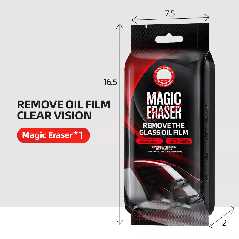 Ponge Magique pour Vitres de Voiture élimine en un seul geste films d'huile et traces d'eau Meilleure visibilité la nuit, formule douce pH 7