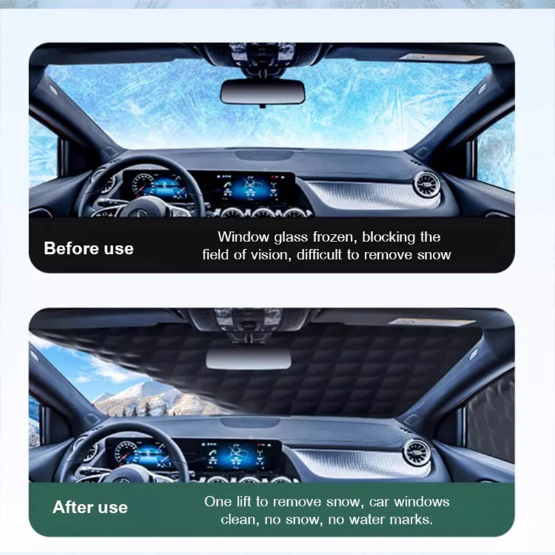 Housse pour vitres de voiture avec ventouses