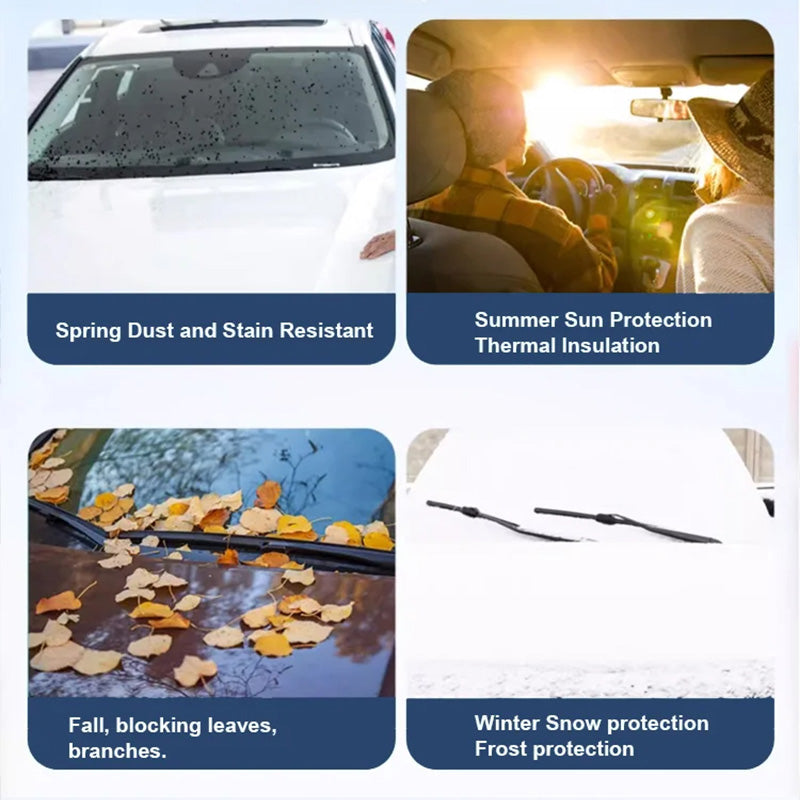 Housse pour vitres de voiture avec ventouses