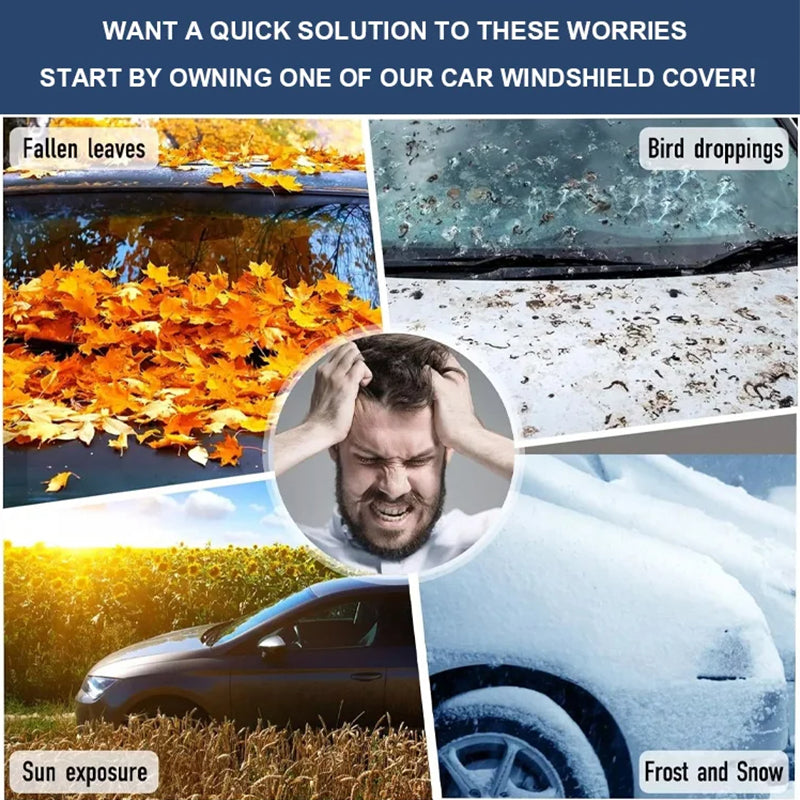 Housse pour vitres de voiture avec ventouses