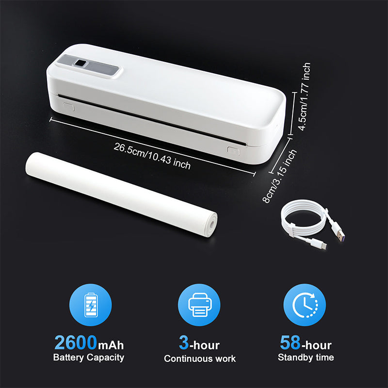 Imprimante thermique portable Bluetooth Imprimez où que vous soyez Livraison gratuite