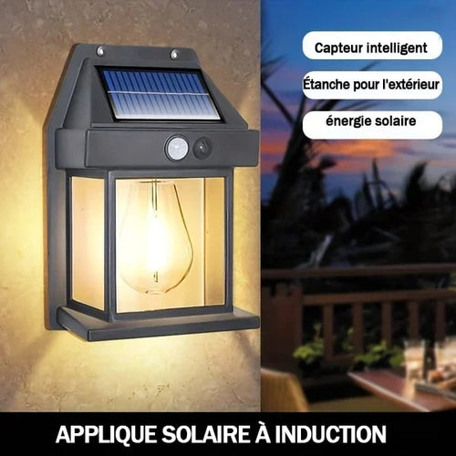 Applique murale solaire en tungstène avec détecteur de mouvement