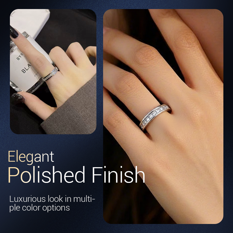 Bague tournante en titane avec zircone