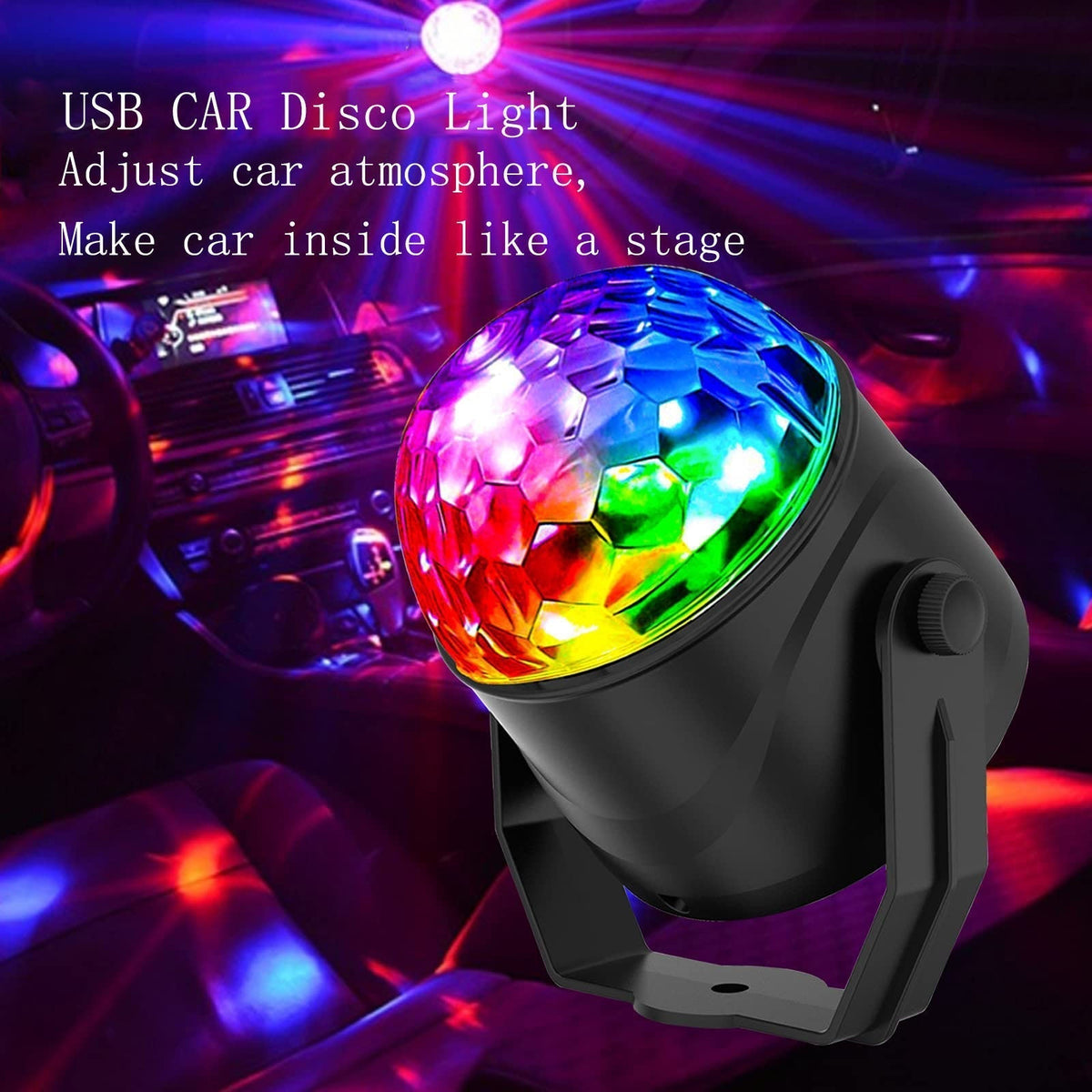 Boule disco magique lumineuse tournante