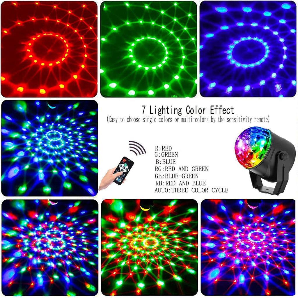 Boule disco magique lumineuse tournante