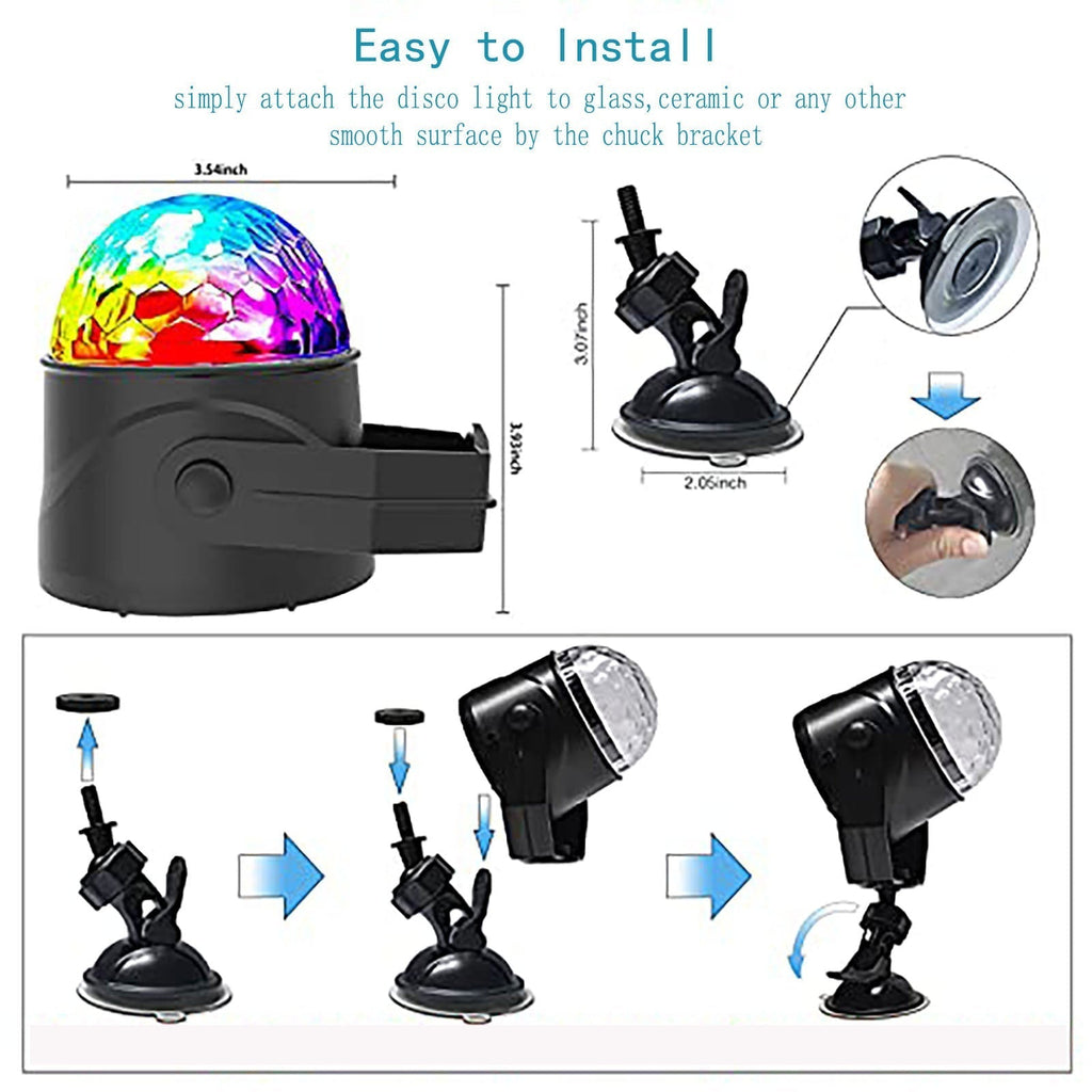 Boule disco magique lumineuse tournante