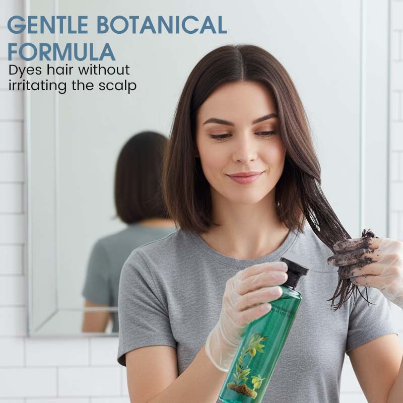 Teinture Capillaire Botanique aux Huiles Essentielles Couleur Longue Durée, Sans Irritation & Nourrissante