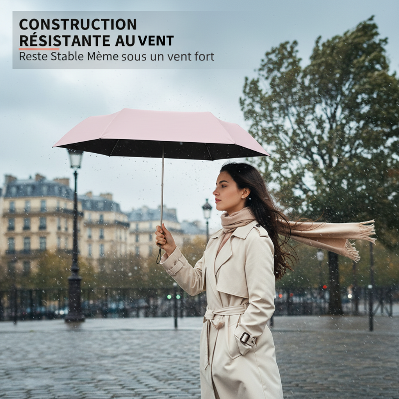 Black Friday et Noël Mini Parapluie Léger Soleil et Pluie avec Protection Anti-UV