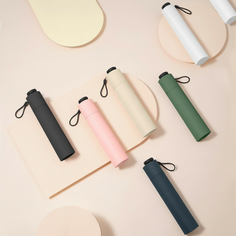 Black Friday et Noël Mini Parapluie Léger Soleil et Pluie avec Protection Anti-UV