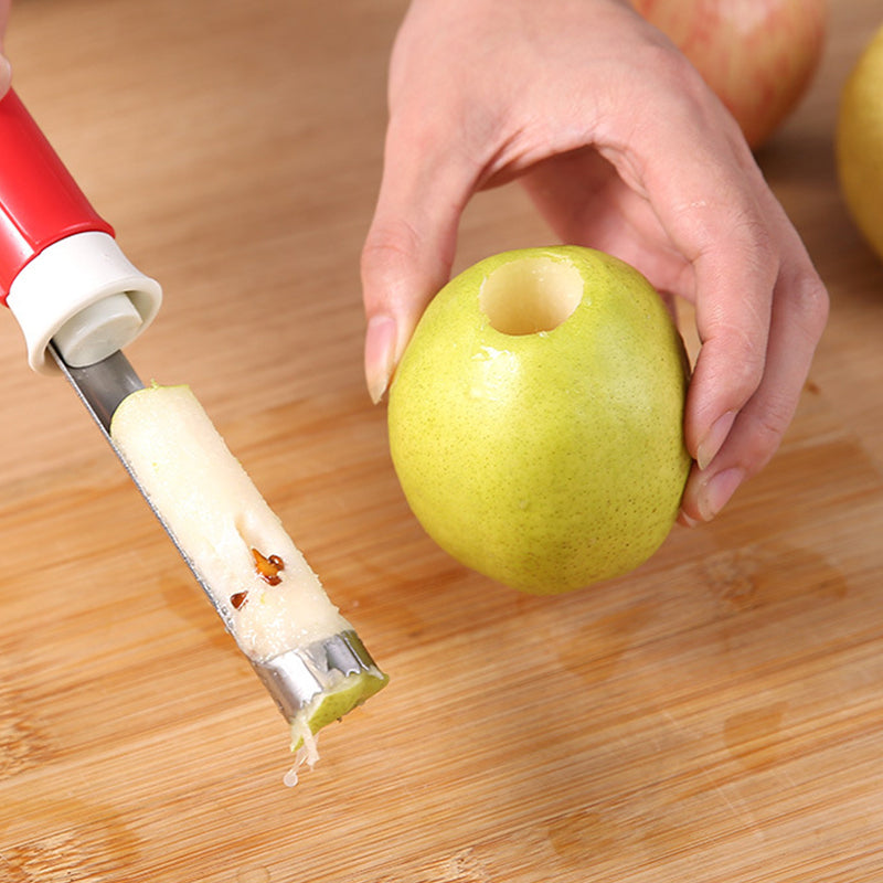 Évidoir et éplucheur à fruits 2 en 1 en acier inoxydable