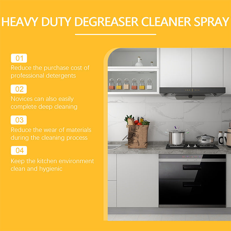 BUY 2, GET 1 FREE Powerful Degreasing Spray for Kitchen Fast Cleaning, Toxin-Free & Multi-Surface