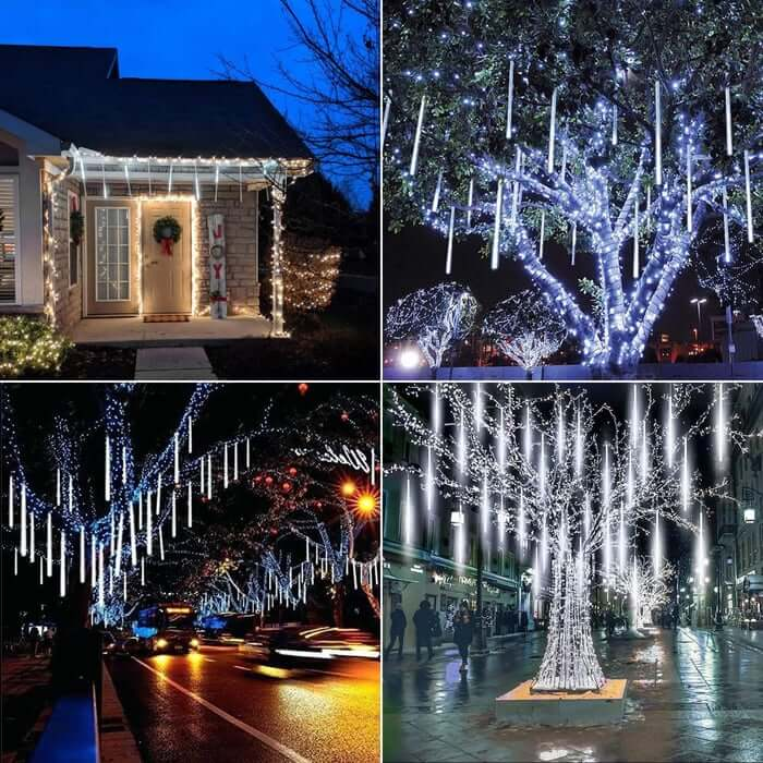 Lumières LED effet chute de neige