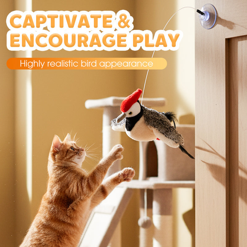 Jouet électrique en peluche pour chat avec sons