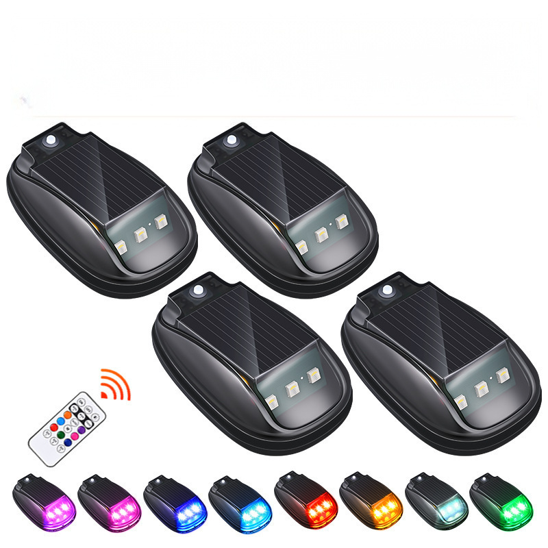 Lampe solaire étanche avec télécommande pour voiture - Vente chaude