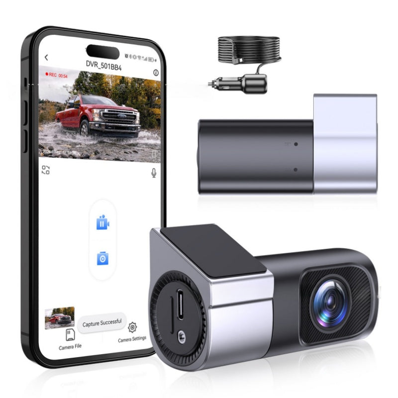 Caméra de tableau de bord 1080P HD avec Wi-Fi et vision nocturne