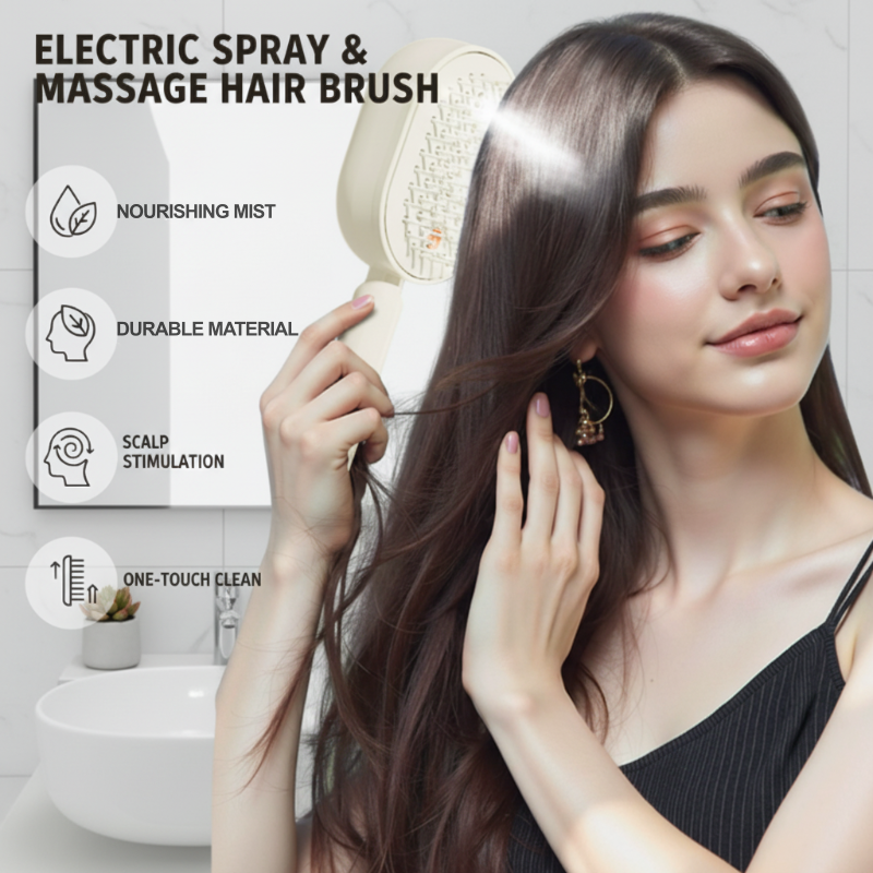 REDUCTION Brosse électrique Cheveux Spray Hydratant, Massage & Lissant Instantané