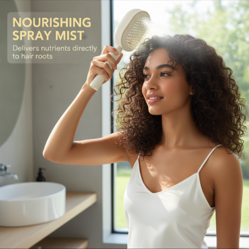 REDUCTION Brosse électrique Cheveux Spray Hydratant, Massage & Lissant Instantané