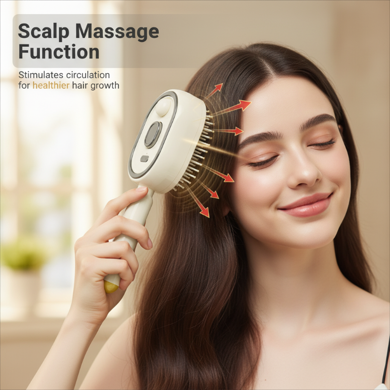 REDUCTION Brosse électrique Cheveux Spray Hydratant, Massage & Lissant Instantané
