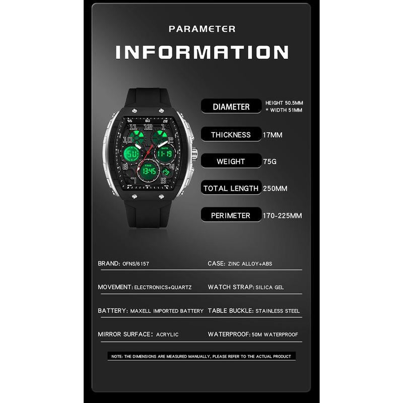 Découvrez Noël : 50 % DE RÉDUCTION sur la montre automatique numérique lumineuse et sportive pour homme