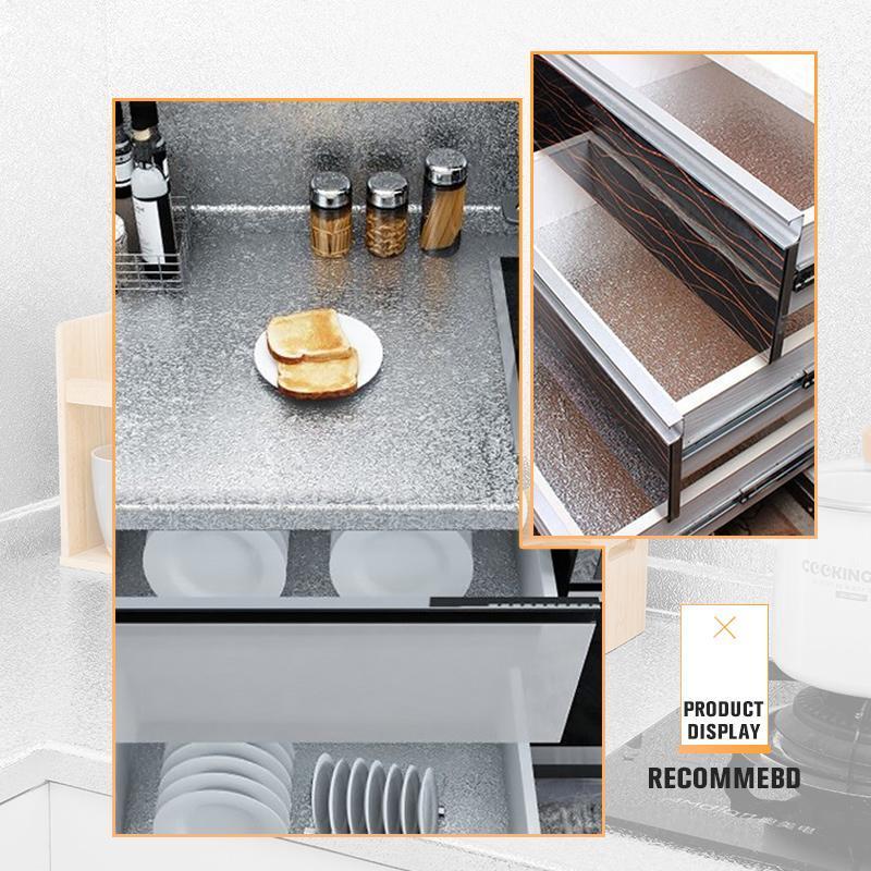 DE RÉDUCTION Autocollants de cuisine. Protègent les placards et les plans de travail contre la graisse et les taches. Découpables sur mesure, amovibles. Une véritable bouée de sauvetage pour la cuisine.