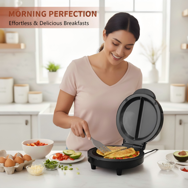 Plaque de cuisson électrique multifonction antiadhésive pour le petit-déjeuner